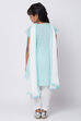 Turquoise Cotton Chikankari Kurta Salwar Suit Set image number 4