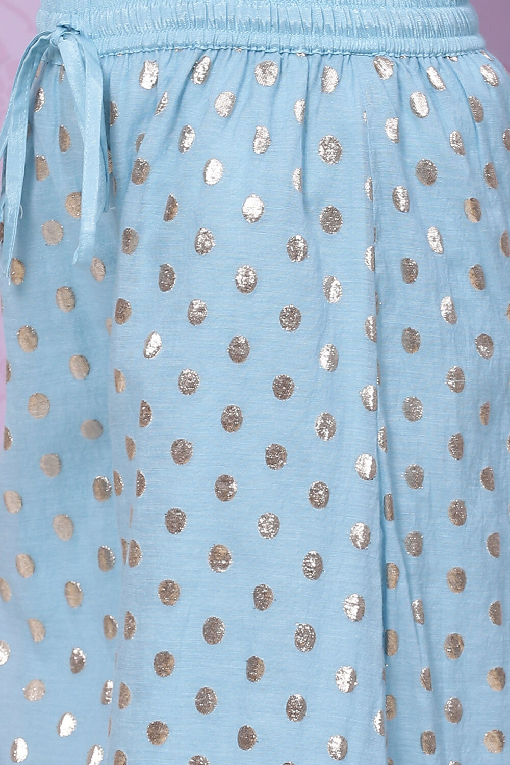 Blue Art Silk Straight Kurta Sharara Suit Set image number 3