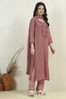 Pink Georgette Hand Embroidered Unstitched Suit Set image number 6
