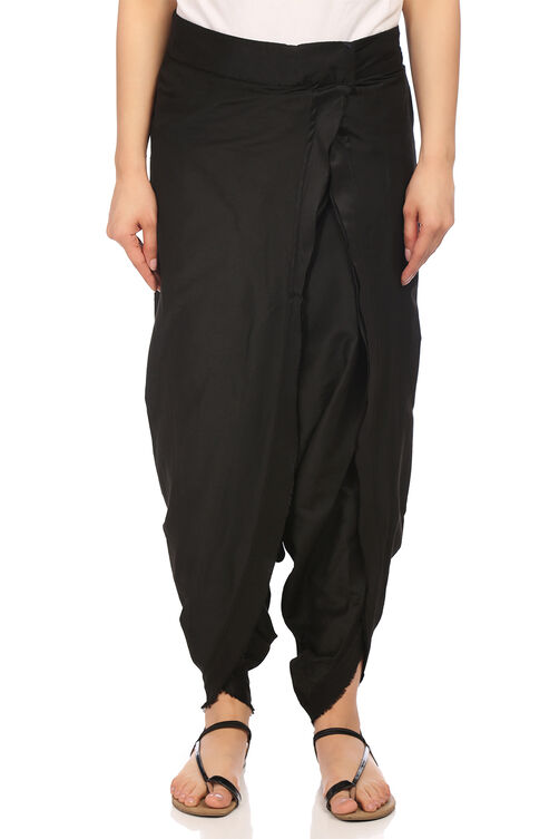 Cream Poly Viscose Petal Pants image number 0