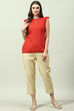 Beige Cotton Pants image number 5