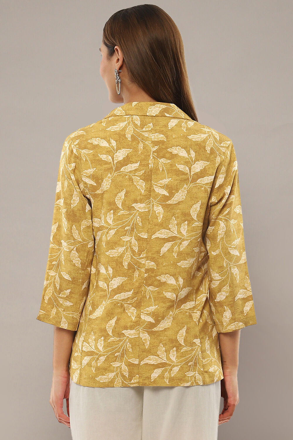 Ochre Rayon Straight Jacket image number 5