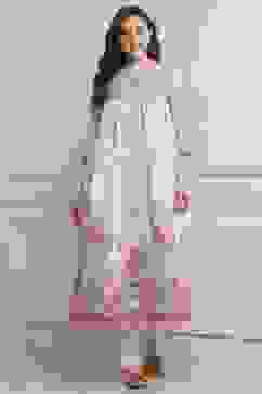 Green Art Silk Flared Kurta image number 5