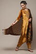 Mustard Viscose Straight Kurta Salwar Suit Set image number 4