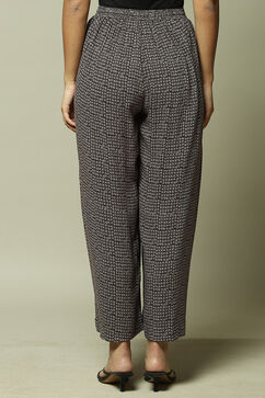 Black LIVA Straight Palazzo image number 4