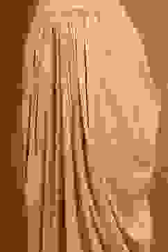 Peach-Toned and Beige Embroidered Peplum Kurta Set image number 2