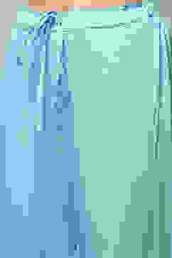 Sky Blue Cotton Blend Layered Kurta Salwar Suit Set image number 4