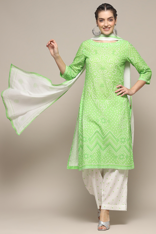 Aqua Blue Voile Straight Kurta Palazzo Suit Set image number 0