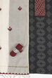 Black Cotton Blend Hand Block Print Unstitched Suit Set image number 1