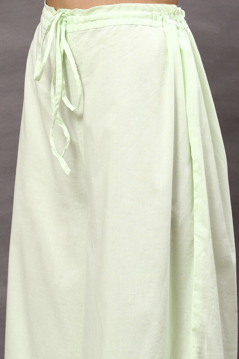 Mint Green Cotton Blend Straight Kurta Suit Set image number 2