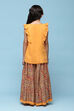 Purple Cotton Straight Printed Kurta Skirt Suit Set image number 4