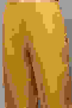 Mustard Cotton Straight Kurta Slim Pants Suit Set image number 2