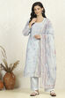Light Pink Chanderi Unstitched Suit Set image number 7