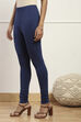 Black Cotton Blend Solid Churidar image number 2