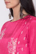 Fuchsia Viscose A-Line Printed Kurta image number 1