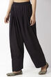 Black Cotton Solid Salwar image number 3