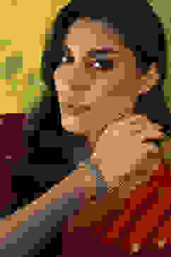 Dark Pink Brass Oxidised Bangles image number 3