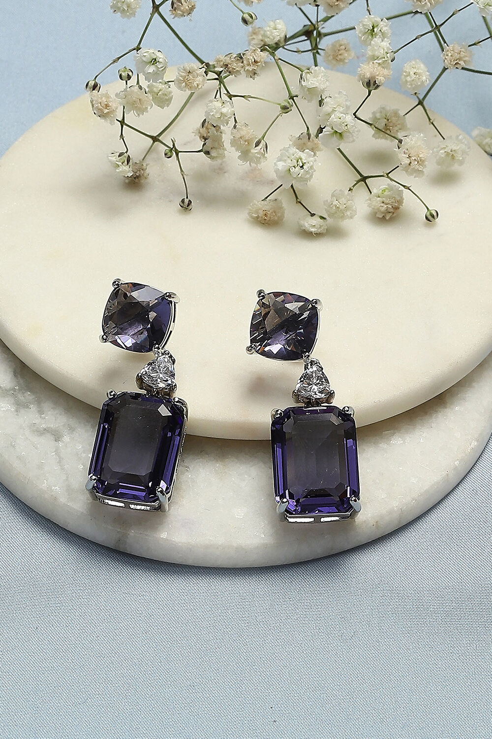 Pink Brass Earrings image number 0