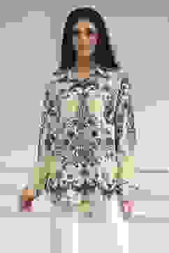 Off-White and Blue Printed Relaxed Fit Shirt image number 5