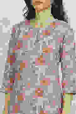 Metallic Cotton Digital Print Unstitched Suit Set image number 2