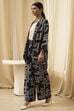 Black Viscose Printed Co-ord Set image number 3