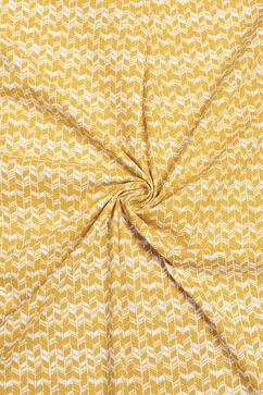 Mustard Cotton Blend Unstitched Suit Set image number 3
