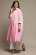 Rose Pink Cotton Layered Kurta Suit Set image number 6