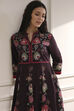 Blue Cotton Printed Anarkali Suit Set image number 1