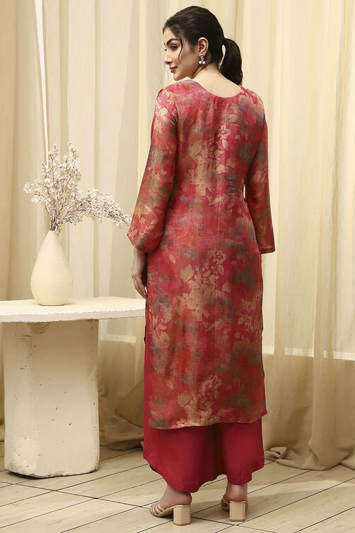 Grey Tissue Printed Embroidered Unstitched Suit Set image number 5