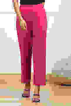 Fuchsia Solid Relaxed Fit Pants image number 4