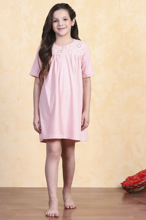 Pink Cotton Yarndyed Sleepwear image number 5