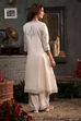 Off White Cotton Silk Anarkali Suit Set image number 4