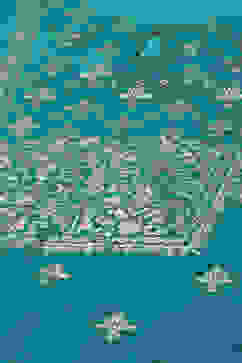 Turquoise Poly Modal Layered Printed Kurta Churidar Suit Set image number 1