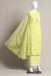 Pink Cotton Blend Unstitched Suit Set image number 0