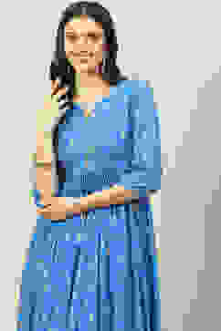 Blue Cotton Dress image number 2