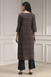 Blue Cotton Screen Print Unstitched Suit Set image number 5