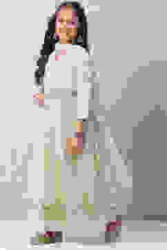 Mint Green Viscose Lehenga Set image number 3