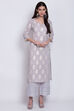 Lime Yellow Cotton Straight Printed Kurta image number 0