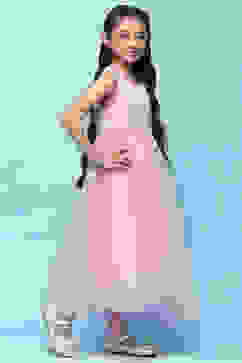 Lilac Cotton Blend Flared Kurta Churidar Suit Set Suit Set image number 8