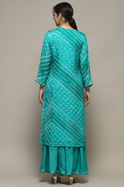 Orange Silk Blend Unstitched Suit set image number 6