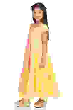 Yellow Cotton Anarkali Suit image number 2