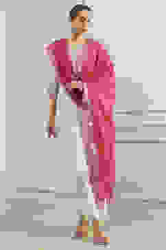 Pink Cotton Solid Dupatta image number 0
