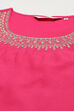Fuchsia Art Silk Straight Kurta Sharara Suit Set image number 1