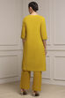 Blue Cotton Solid Straight Suit Set image number 4