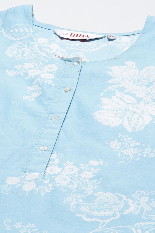 Pink Cotton Straight Kurta Palazzo Suit Set image number 1