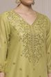 Green Cotton Printed Sharara Suit Set image number 1