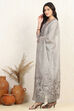 Pink Cotton Unstitched Suit Set image number 4