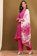 Yellow Bandhani Printed A-Line Suit Set image number 3