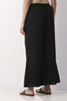 Black Cotton Flared Dyed Palazzos image number 2