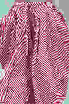 White and Red Cotton Gathered Kurta Set image number 2